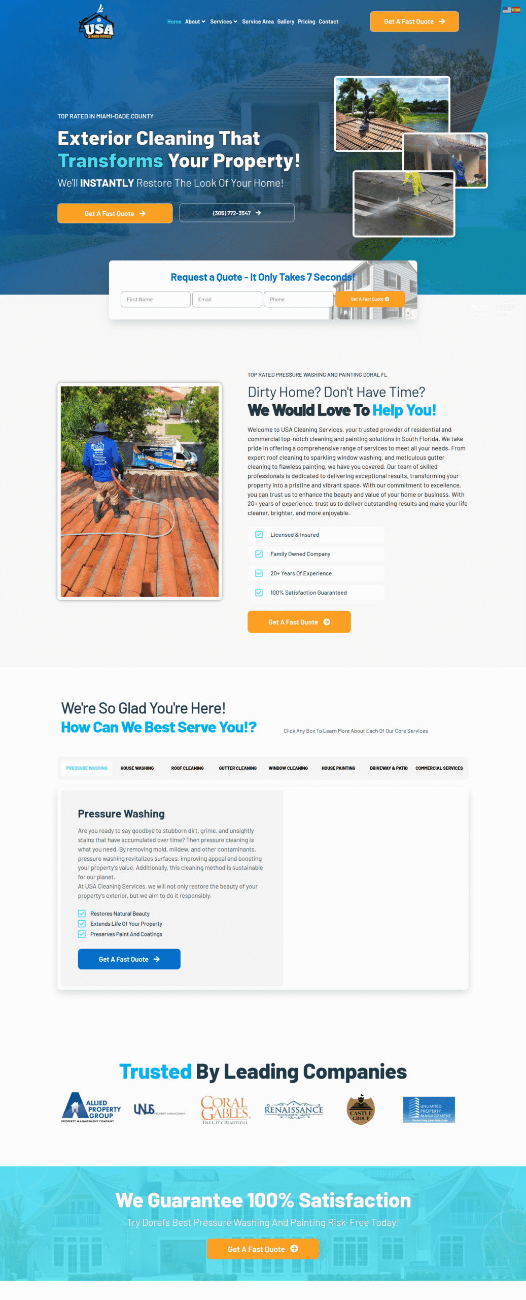 Cleaning Service Website